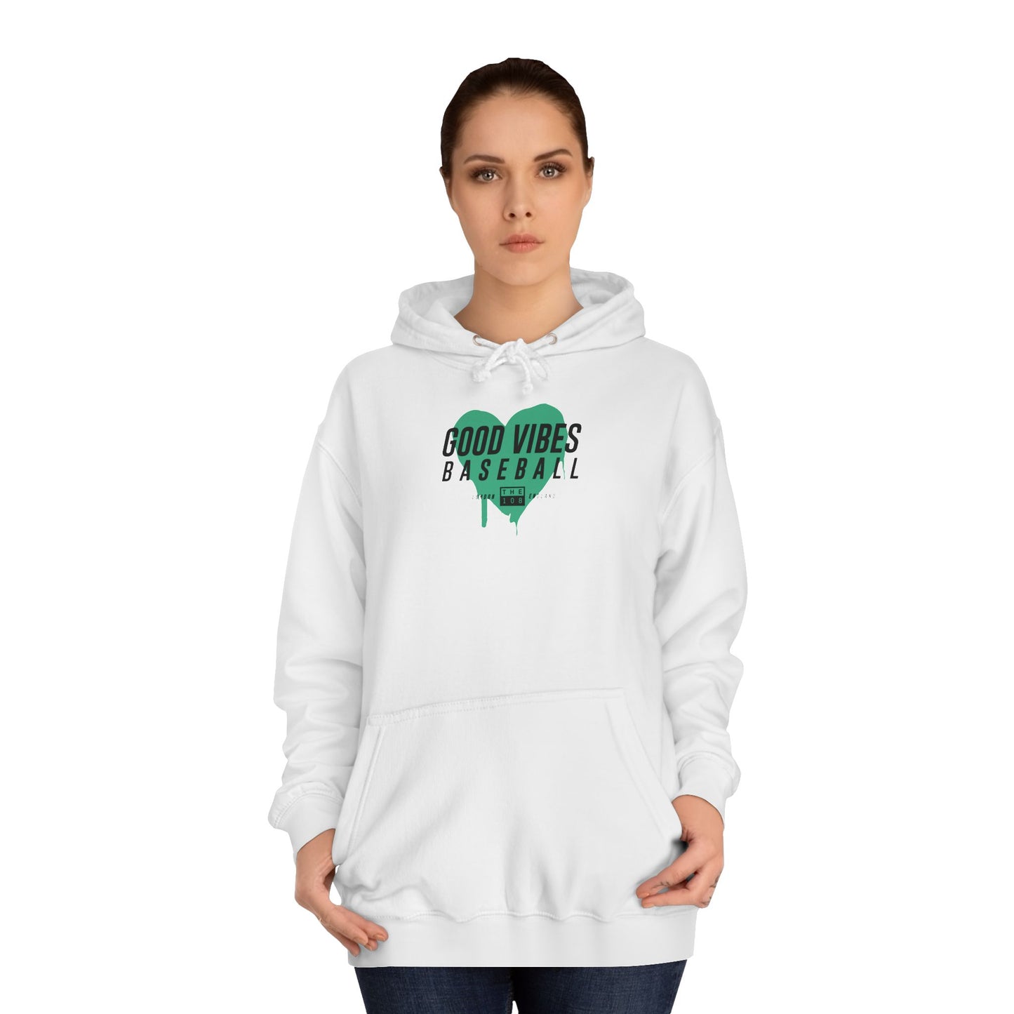 The 108 Good Vibes Baseball Unisex College Hoodie