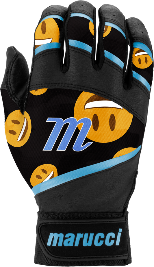 FOXTROT T BALL BATTING GLOVES - Black/Columbia Blue