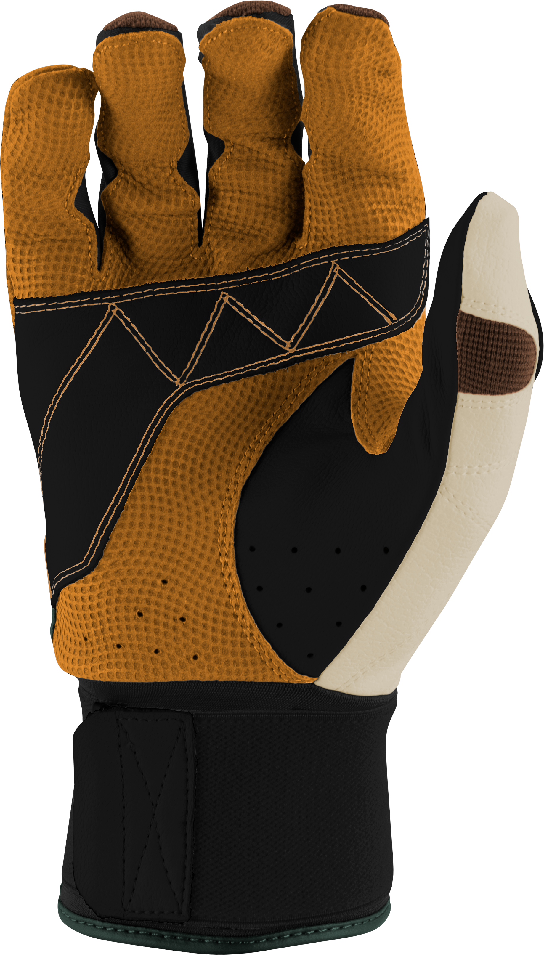 BLACKSMITH FULL WRAP BATTING GLOVES - Brown/Tan - front
