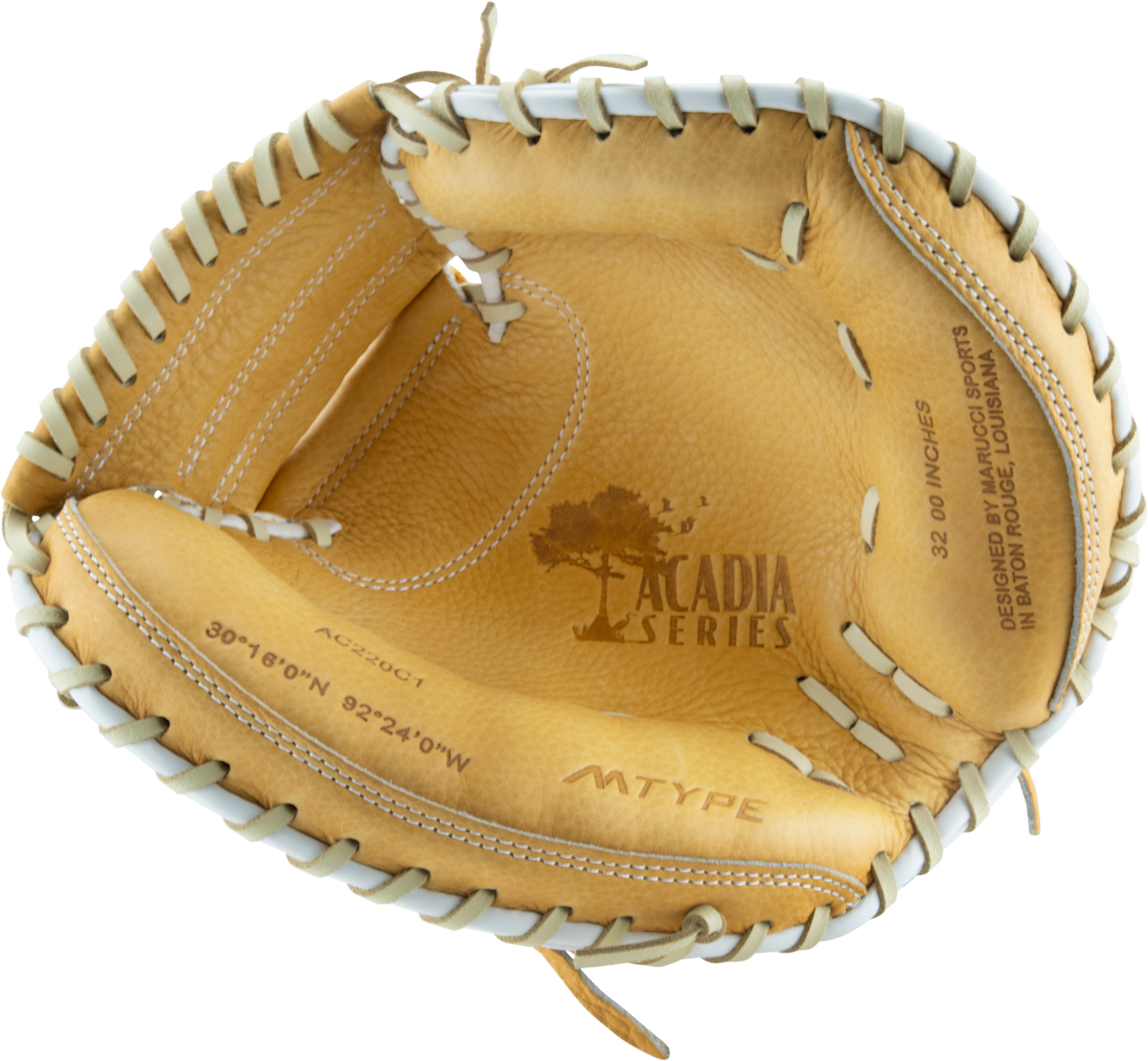 Acadia M Type 220C1 32.00" Solid Web Catchers Mitt - Maroon/Silver/Camel - alt-c