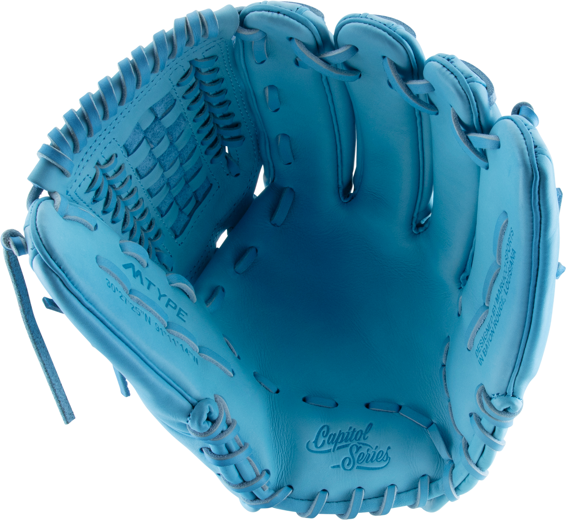 Capitol M Type KG34 12.25" Basket T-Web - Columbia Blue/Red - alt-c