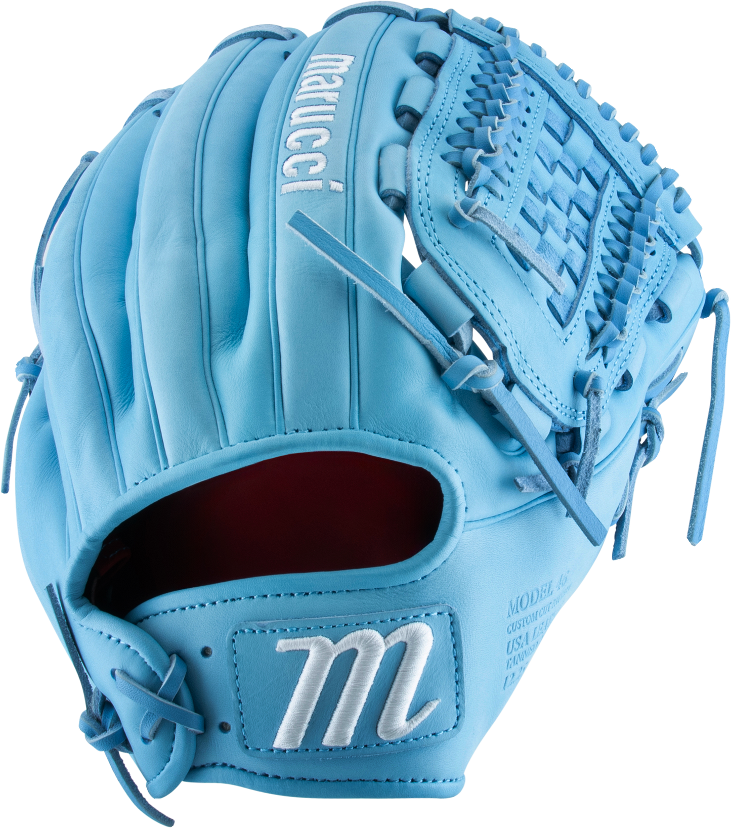 Capitol M Type KG34 12.25" Basket T-Web - Columbia Blue/Red - detail