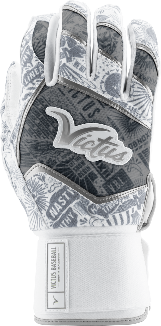 NOX FULL WRAP BATTING GLOVES - White/Silver - view05